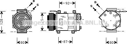 Prasco RTK046 - Kompresors, Gaisa kond. sistēma www.autospares.lv