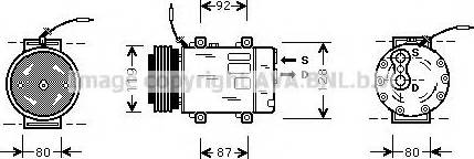 Prasco RTK283 - Compressor, air conditioning www.autospares.lv