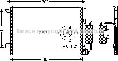 Prasco SB5058D - Kondensators, Gaisa kond. sistēma www.autospares.lv