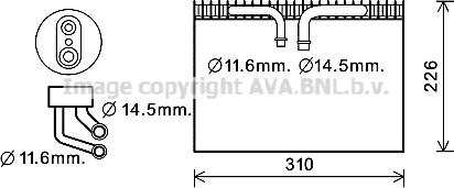 Prasco SBV072 - Iztvaikotājs, Gaisa kondicionēšanas sistēma www.autospares.lv