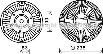 Prasco SCC031 - Sajūgs, Radiatora ventilators www.autospares.lv