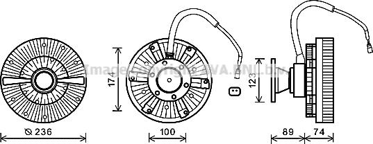 Prasco SCC029 - Sajūgs, Radiatora ventilators www.autospares.lv