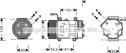 Prasco SCK016 - Kompresors, Gaisa kond. sistēma www.autospares.lv