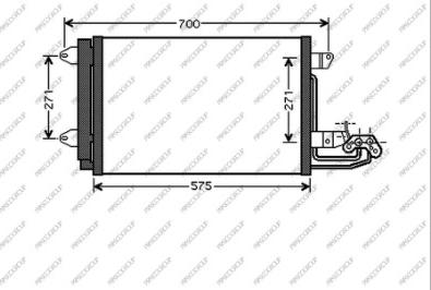 Prasco SK024C002 - Kondensators, Gaisa kond. sistēma www.autospares.lv