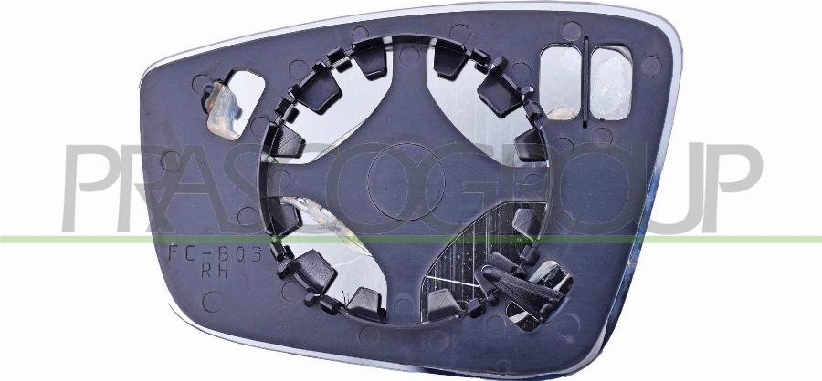 Prasco SK3287503 - Spoguļstikls, Ārējais atpakaļskata spogulis www.autospares.lv