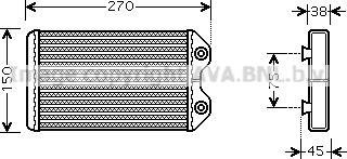 Prasco TO6369 - Siltummainis, Salona apsilde www.autospares.lv