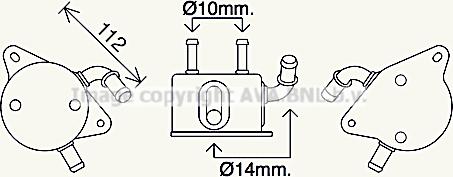 Prasco TO3733 - Eļļas radiators, Automātiskā pārnesumkārba www.autospares.lv