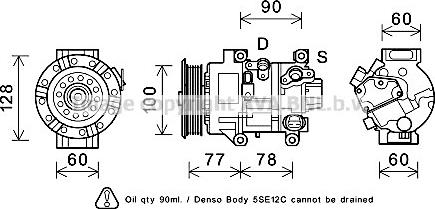 Prasco TOAK584 - Kompresors, Gaisa kond. sistēma www.autospares.lv