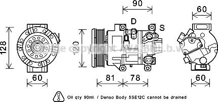 Prasco TOAK581 - Kompresors, Gaisa kond. sistēma www.autospares.lv