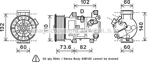 Prasco TOAK683 - Kompresors, Gaisa kond. sistēma www.autospares.lv