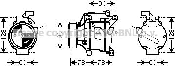 Prasco TOK468 - Kompresors, Gaisa kond. sistēma www.autospares.lv