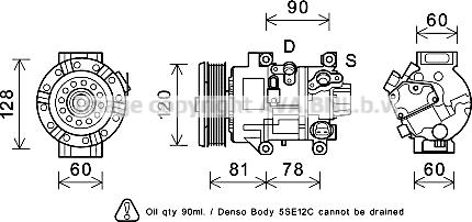 Prasco TOK581 - Kompresors, Gaisa kond. sistēma www.autospares.lv