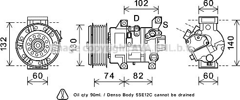 Prasco TOK607 - Kompresors, Gaisa kond. sistēma www.autospares.lv