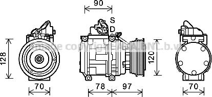 Prasco TOK619 - Kompresors, Gaisa kond. sistēma www.autospares.lv