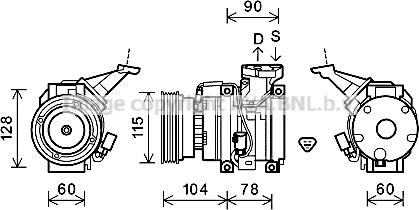 Prasco TOK633 - Kompresors, Gaisa kond. sistēma www.autospares.lv