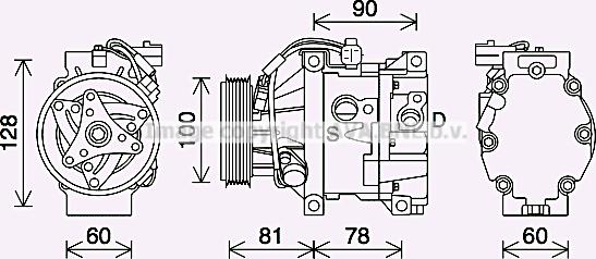 Prasco TOK747 - Kompresors, Gaisa kond. sistēma www.autospares.lv