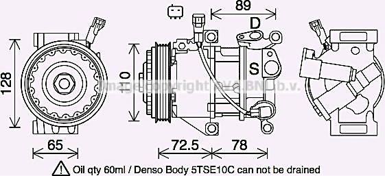 Prasco TOK738 - Kompresors, Gaisa kond. sistēma www.autospares.lv