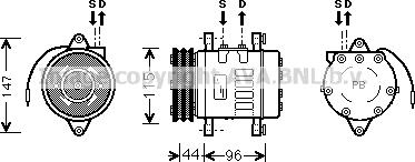 Prasco UVAK069 - Kompresors, Gaisa kond. sistēma www.autospares.lv