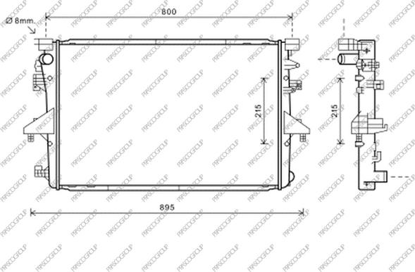 Prasco VG919R001 - Radiators, Motora dzesēšanas sistēma www.autospares.lv