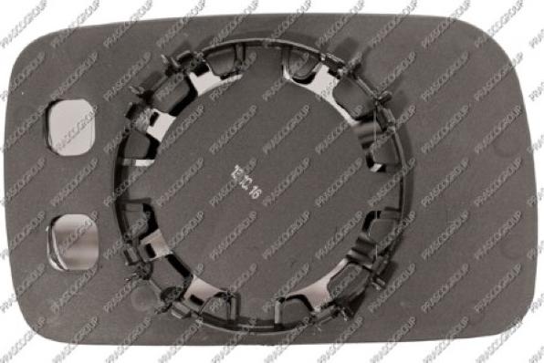 Prasco VG0167504 - Spoguļstikls, Ārējais atpakaļskata spogulis www.autospares.lv