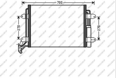 Prasco VG807C001 - Kondensators, Gaisa kond. sistēma www.autospares.lv