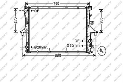 Prasco VG815R003 - Radiators, Motora dzesēšanas sistēma www.autospares.lv