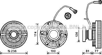 Prasco VLC056 - Sajūgs, Radiatora ventilators www.autospares.lv