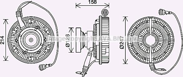 Prasco VLC163 - Sajūgs, Radiatora ventilators www.autospares.lv