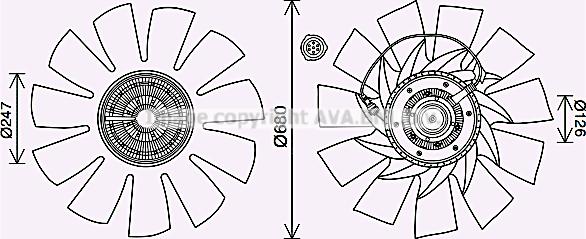 Prasco VLF088 - Ventilators, Motora dzesēšanas sistēma www.autospares.lv