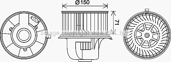 Prasco VN8406 - Elektromotors, Salona ventilācija www.autospares.lv