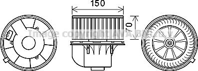 Prasco VN8354 - Elektromotors, Salona ventilācija www.autospares.lv