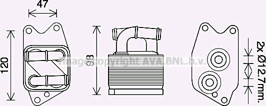 Prasco VN3405 - Eļļas radiators, Automātiskā pārnesumkārba www.autospares.lv