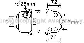 Prasco VN3390 - Oil Cooler, engine oil www.autospares.lv