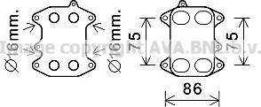 Prasco VN3388 - Eļļas radiators, Motoreļļa www.autospares.lv