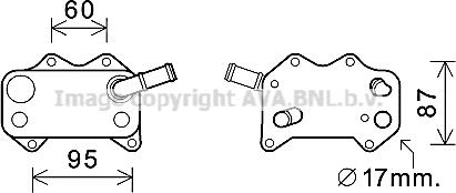 Prasco VN3329 - Eļļas radiators, Motoreļļa www.autospares.lv