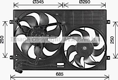 Prasco VN7543 - Ventilators, Motora dzesēšanas sistēma www.autospares.lv