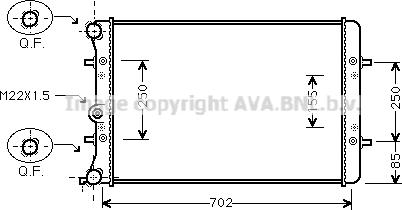 Prasco VNA2217 - Radiators, Motora dzesēšanas sistēma www.autospares.lv