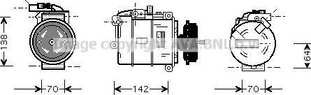 Prasco VNAK087 - Kompresors, Gaisa kond. sistēma autospares.lv