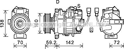 Prasco VNAK385 - Kompresors, Gaisa kond. sistēma www.autospares.lv