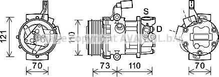 Prasco VNAK375 - Kompresors, Gaisa kond. sistēma www.autospares.lv