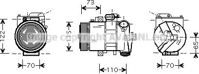 Prasco VNAK240 - Kompresors, Gaisa kond. sistēma www.autospares.lv