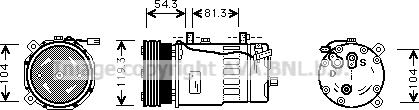 Prasco VNAK280 - Kompresors, Gaisa kond. sistēma www.autospares.lv