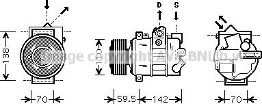 Prasco VNAK220 - Kompresors, Gaisa kond. sistēma www.autospares.lv