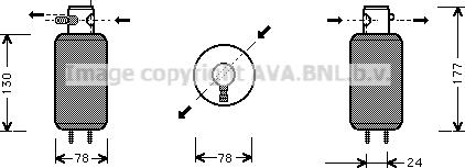 Prasco VND165 - Dryer, air conditioning www.autospares.lv