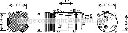 Prasco VNK049 - Compressor, air conditioning www.autospares.lv