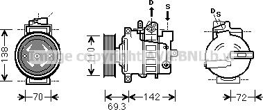 Prasco VNK318 - Kompresors, Gaisa kond. sistēma www.autospares.lv