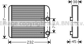 Prasco VO6129 - Siltummainis, Salona apsilde www.autospares.lv