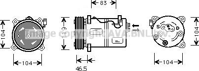 Prasco VOK095 - Compressor, air conditioning www.autospares.lv