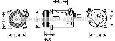 Prasco VOK059 - Compressor, air conditioning www.autospares.lv