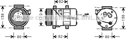 Prasco VOK054 - Compressor, air conditioning www.autospares.lv